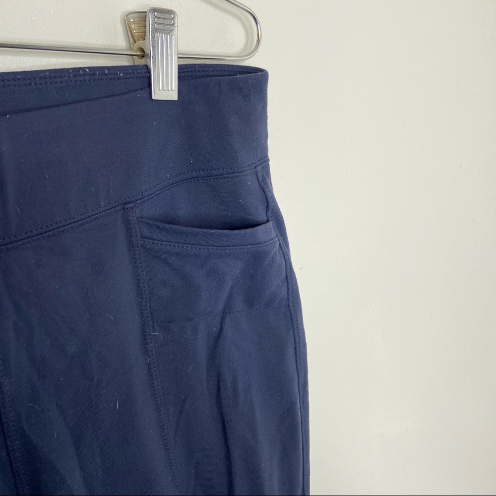 Athleta Navy Straight Leg Leggings Medium - Picture 2 of 9